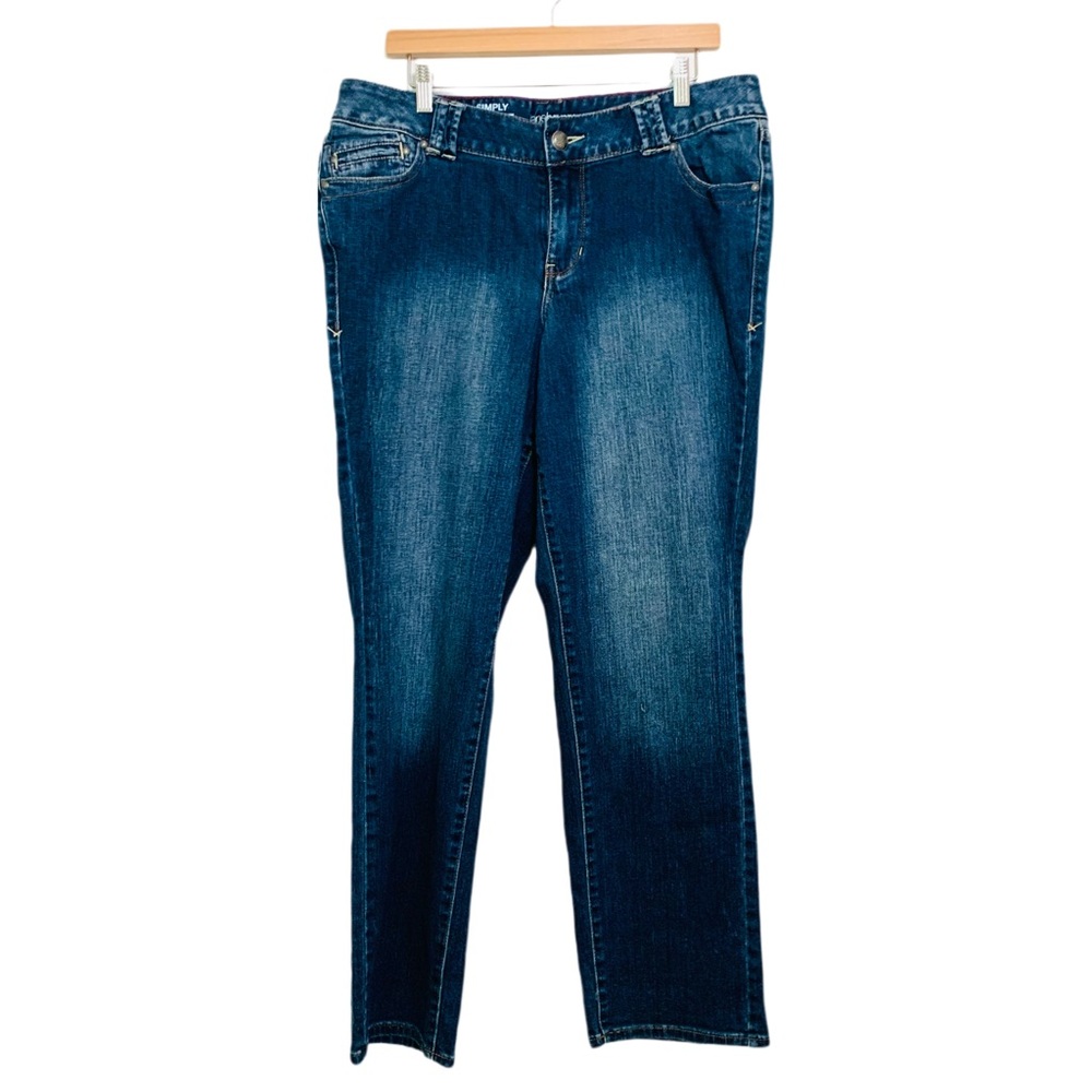 Lane Bryant Simply Straight Jeans Factory Fading Size 16